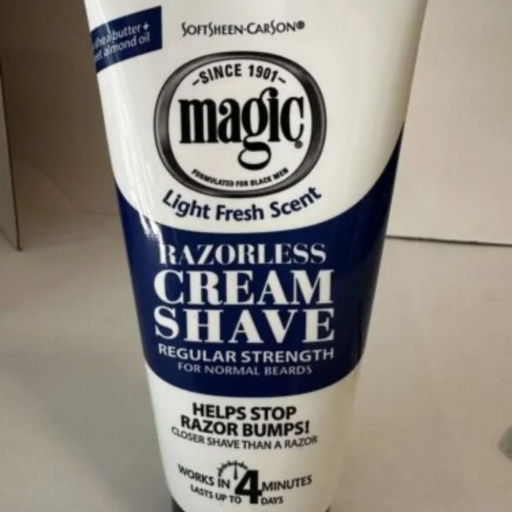 SoftSheen Carson Magic Fresh Scent Razorless Cream Shave Regular Strength 6.0 oz